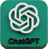 Logo 3D oficial do modelo ChatGPT