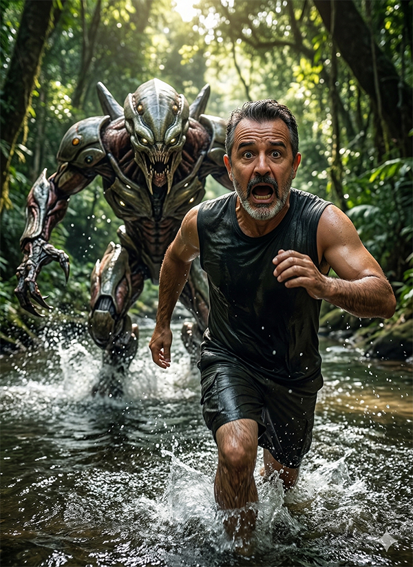 Imagem do prompt Alien_correndo_atras