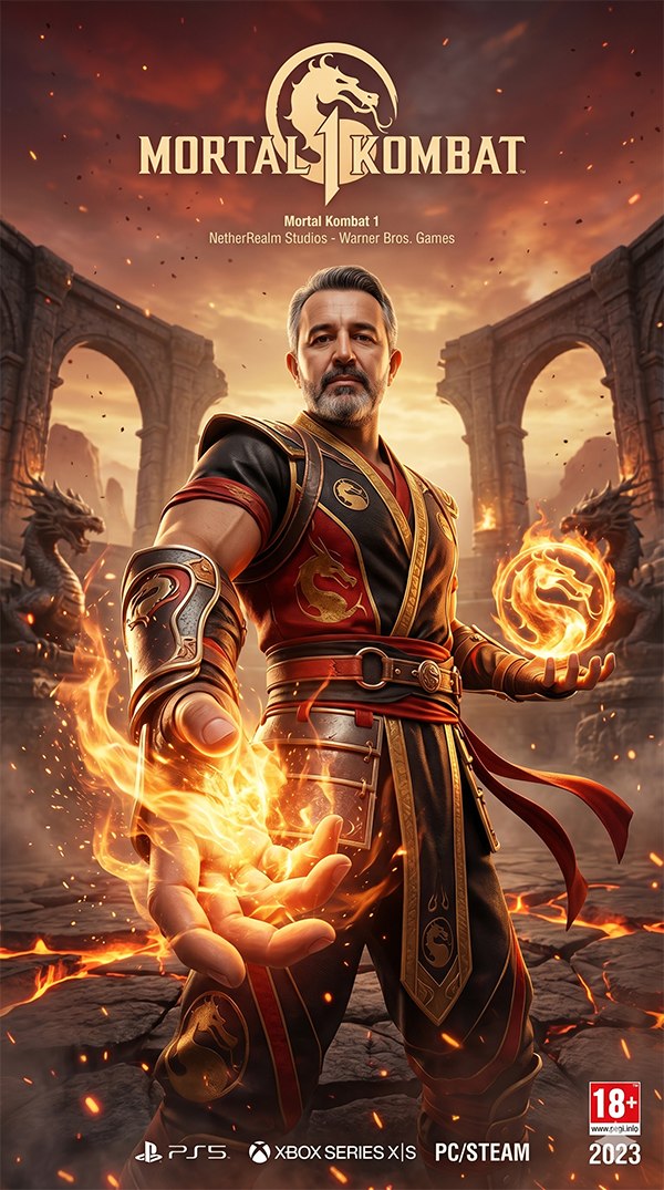 Imagem do prompt Mk1_poster_liu_kang