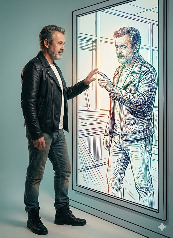 Imagem do prompt Reflexo