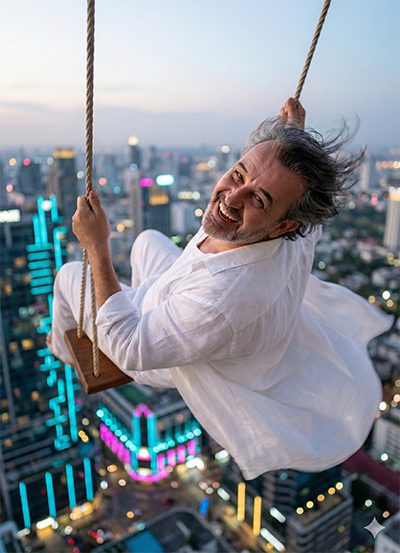 Imagem do prompt Balancando