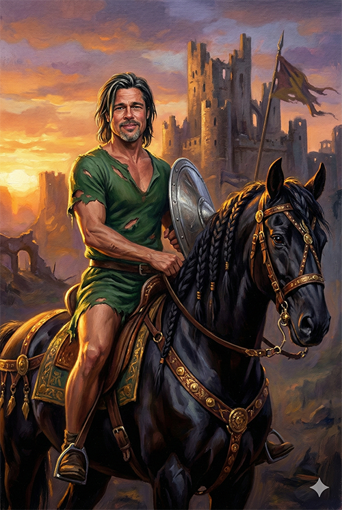 Imagem do prompt Cavalgando_pintura