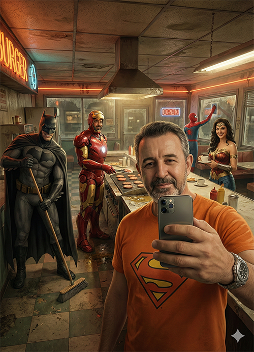 Imagem do prompt Herois_na_lanchonete