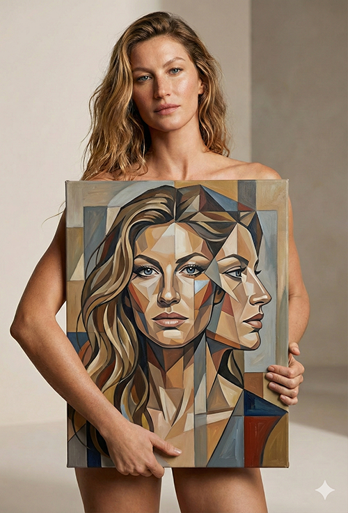 Imagem do prompt Segurando_cubismo