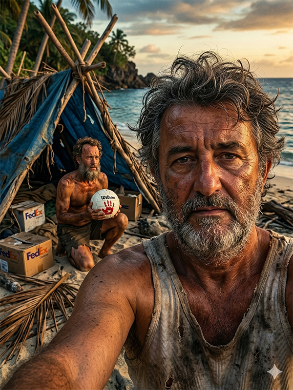 Imagem do prompt Naufrago