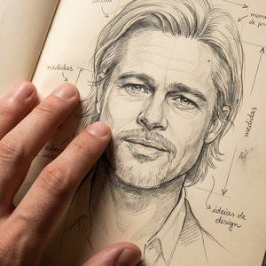 Imagem do prompt Caricatura_pintura_cinematic macro closeup real human