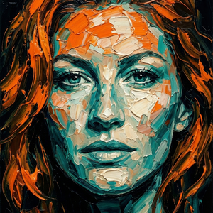 Imagem do prompt Caricatura_pintura_closeup portrait young person painted