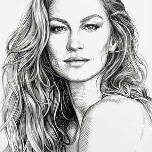 Imagem do prompt Caricatura_pintura_create highdetail blackandwhite line portrait