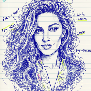 Imagem do prompt Caricatura_pintura_developer crie retrato estilo rabisco