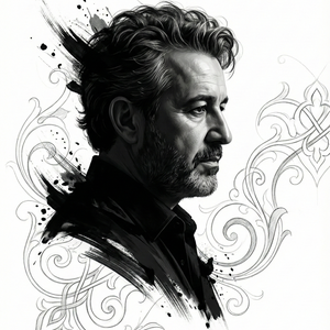 Imagem do prompt Caricatura_pintura_dramatic stylized portrait same person