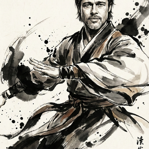 Imagem do prompt Caricatura_pintura_samurai 3 