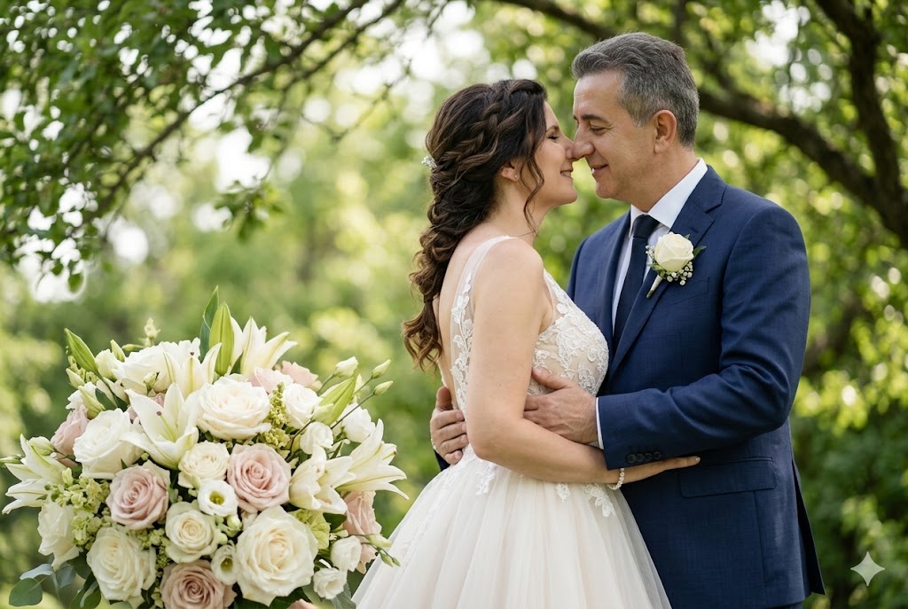 Imagem do prompt Casal_noivosbeijo