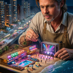 Imagem do prompt Cidades_nano banana prompt praia futuro