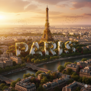 Imagem do prompt Cidades_prompt estruturado paris posapocaliptica cinematografica