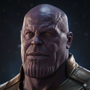 Imagem do prompt Filmes_prompt final thanos hiperrealista retrato