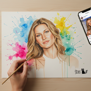 Imagem do prompt Criativo_nano banana prompt topdown watercolor