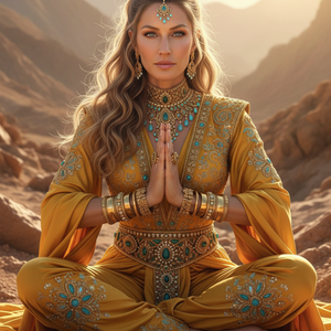 Imagem do prompt Efeitos_create ultrarealistic portrait mystical desert