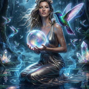 Imagem do prompt Efeitos_nano banana prompt moonlit hummingbird