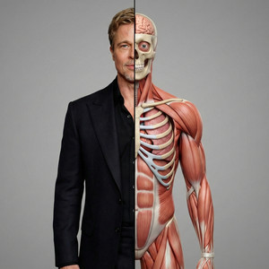 Imagem do prompt Efeitos_prompt final personagem metade humano