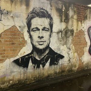 Imagem do prompt Efeitos_prompt stencil antigo muro tijolos