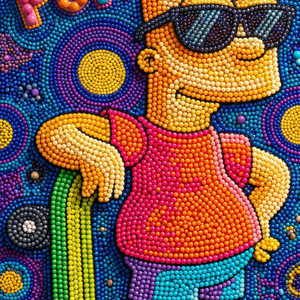 Imagem do prompt Infantil_vibrant popart portrait person threequarter