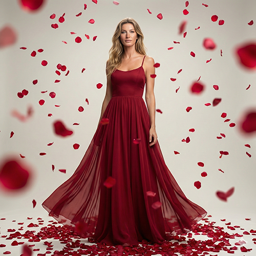 Imagem do prompt Vestido_vermelho_rubi