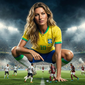 Imagem do prompt Futebol_nano banana prompt giant brazilian