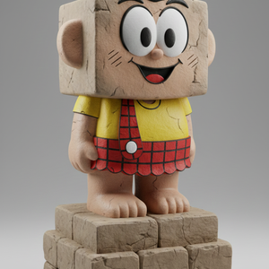 Imagem do prompt Personagens_prompt estruturado estilo escultura totmica