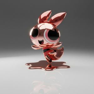 Imagem do prompt Personagens_prompt final escultura ouro rosa