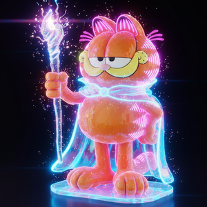 Imagem do prompt Personagens_prompt nano banana estilo hologrfico