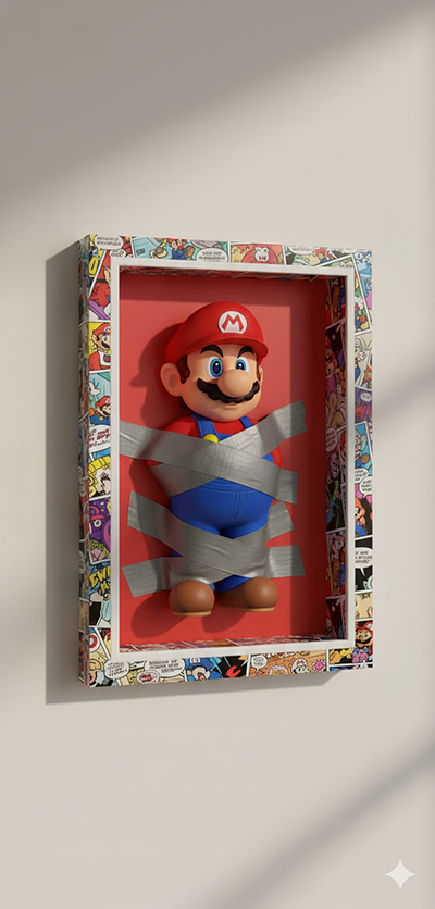 Imagem do prompt Personagens_quadrosilvertape