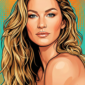 Imagem do prompt Rosto_arte_popart digital illustration portrait based