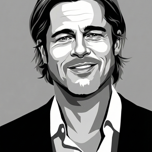 Imagem do prompt Rosto_efeito_create highcontrast monochrome vectorstyle portrait