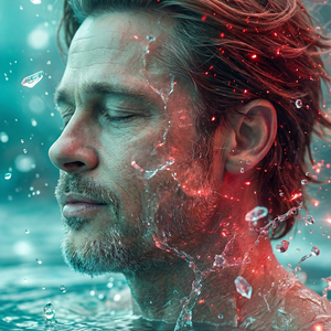 Imagem do prompt Rosto_realista_naagua