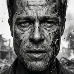 Imagem do prompt Rosto_realista_nano banana brutal postapocalyptic warrior