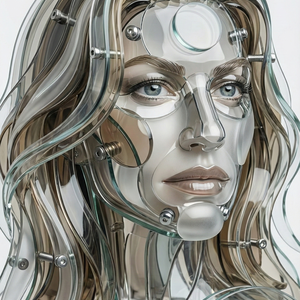 Imagem do prompt Rosto_surreal_caradevidro