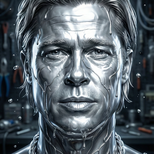 Imagem do prompt Rosto_surreal_prataliquida