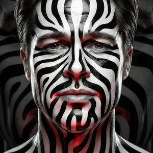 Imagem do prompt Rosto_surreal_zebra