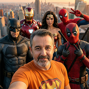 Imagem do prompt Selfie_5 herois deadpool