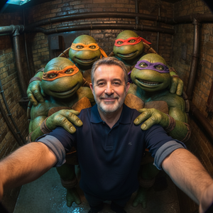 Imagem do prompt Selfie_crie selfie fotorrealista lente fisheye