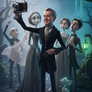 Imagem do prompt Selfie_hyperrealistic burtoninspired cinematic portrait visual