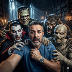 Imagem do prompt Selfie_hyperrealistic cinematic wideangle selfie using