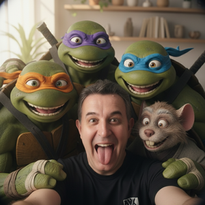 Imagem do prompt Selfie_selfiecareta_tartarugas