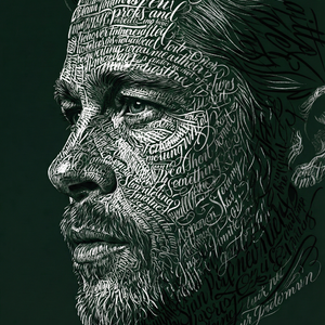 Imagem do prompt Surreal_create highdetail typographic portrait person