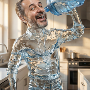 Imagem do prompt Surreal_humorous hyperrealistic commercial advertising scene